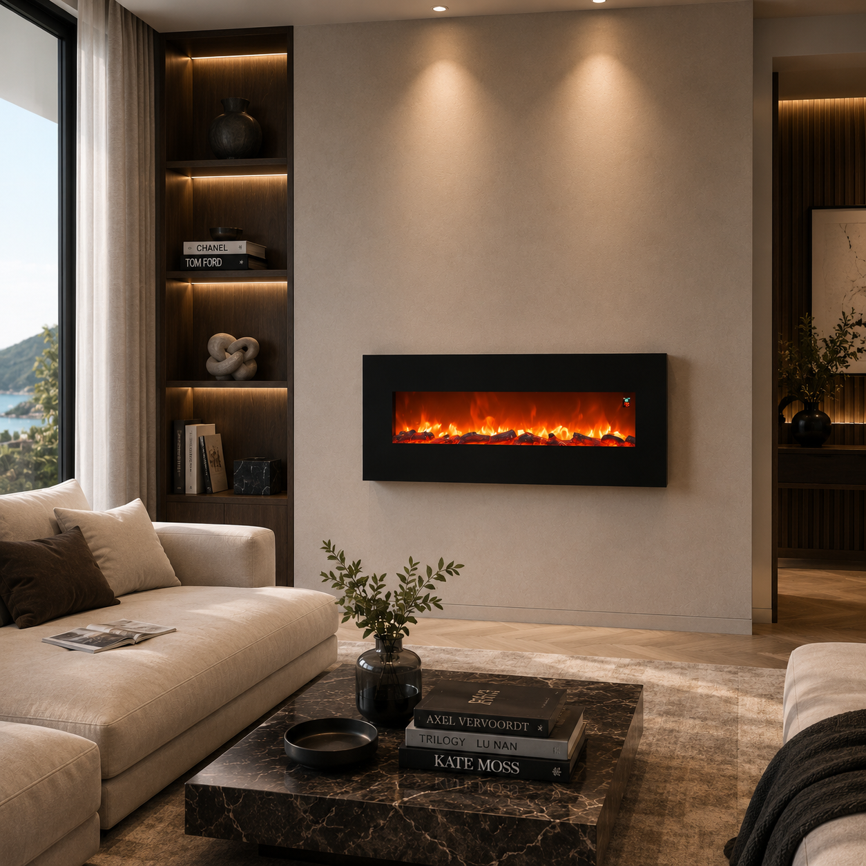 SINED Aprica wall-mounted electric fireplace