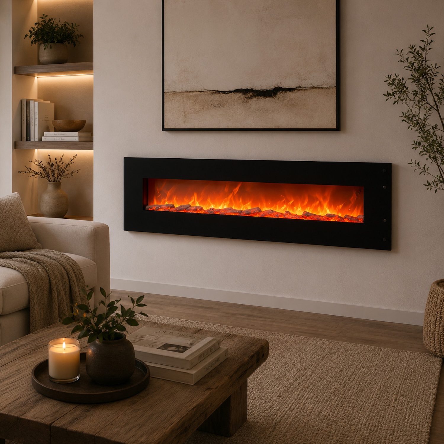 SINED Pordoi wall-mounted electric fireplace
