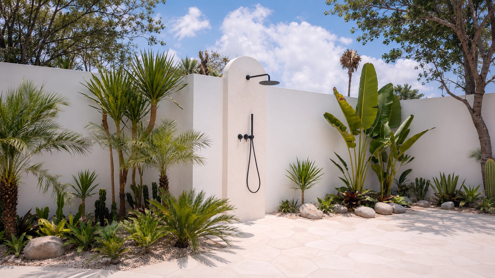 Parete 30 SINED mixer and shower configuration