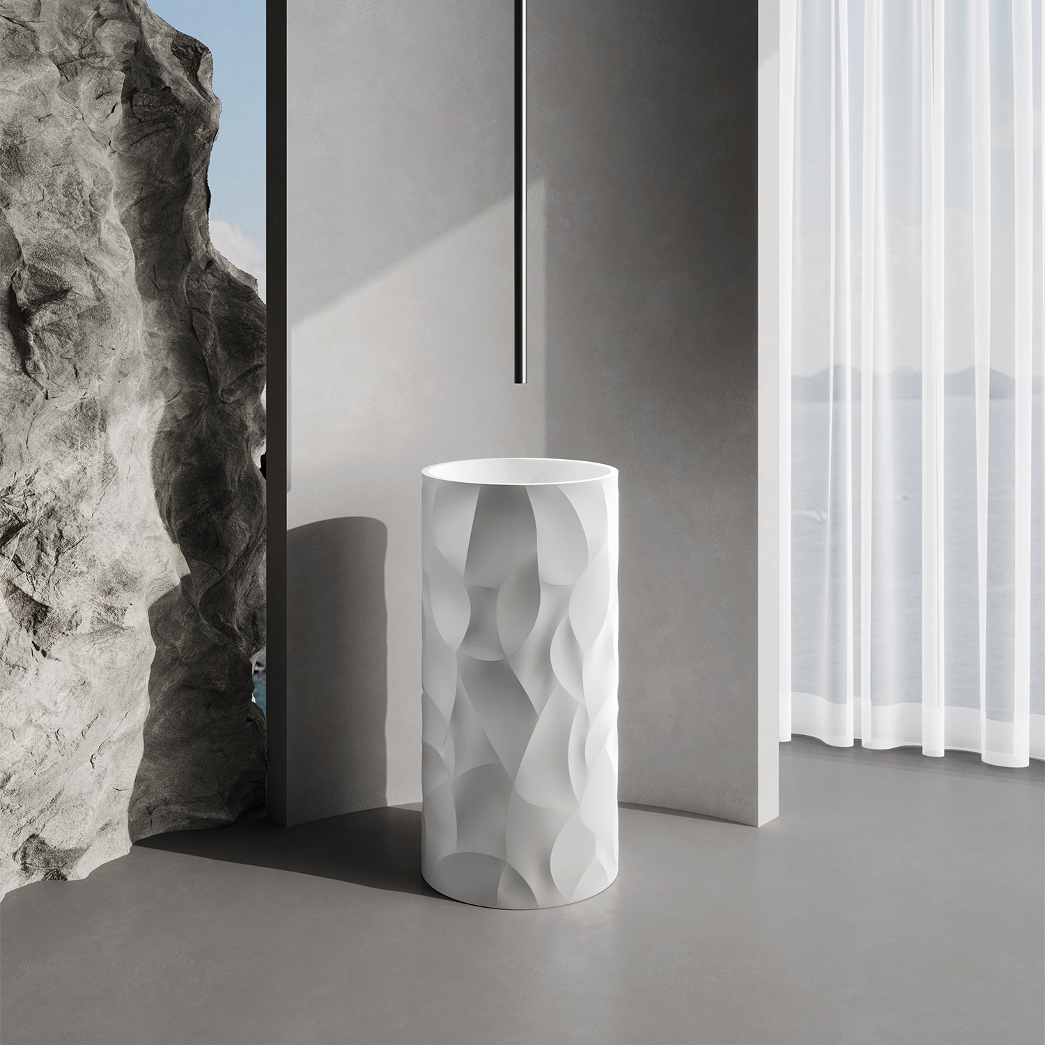 SINED Zefiro white freestanding basin