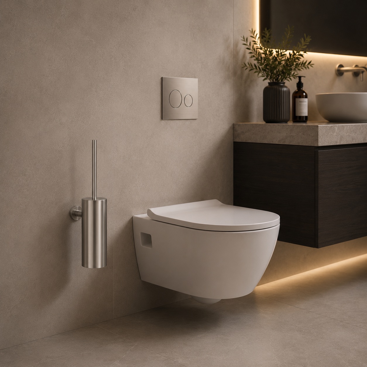 Levante toilet brush holder