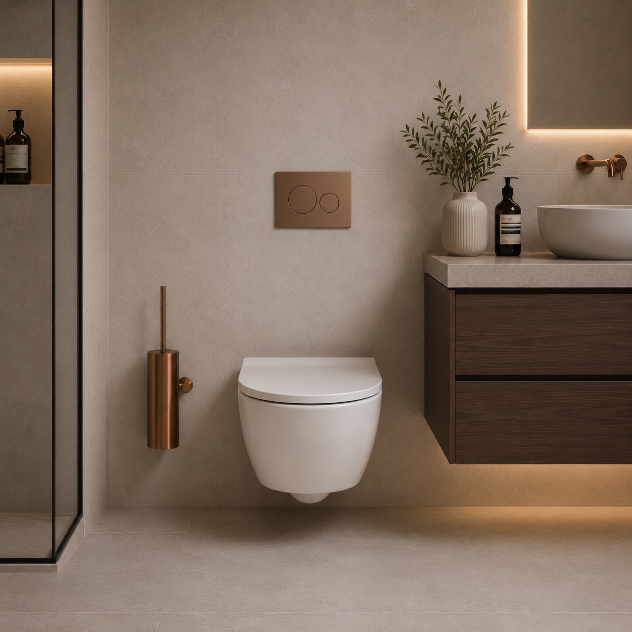 Levante double tumbler in satin steel