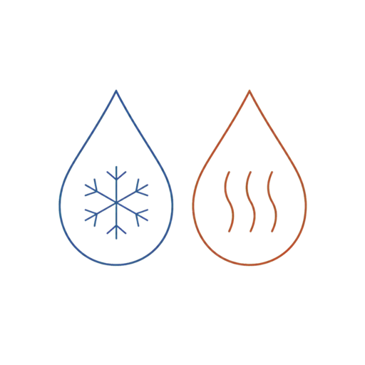 Hot and cold water