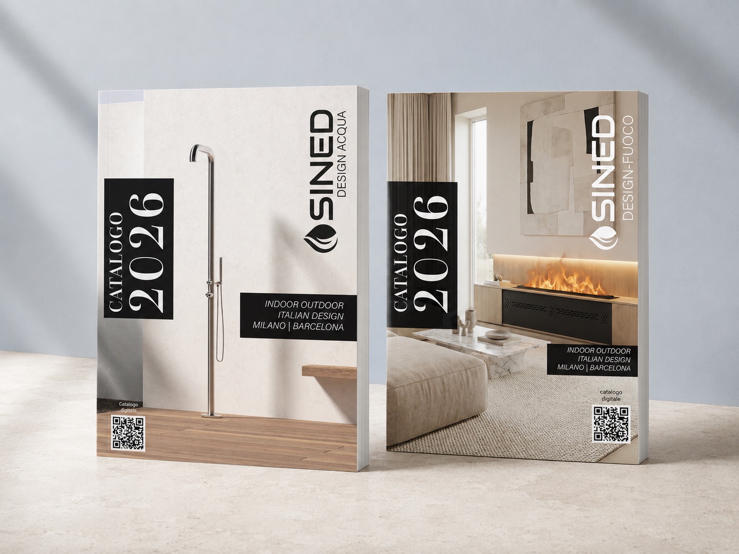 SINED Acqua and Fuoco 2026 catalogue covers